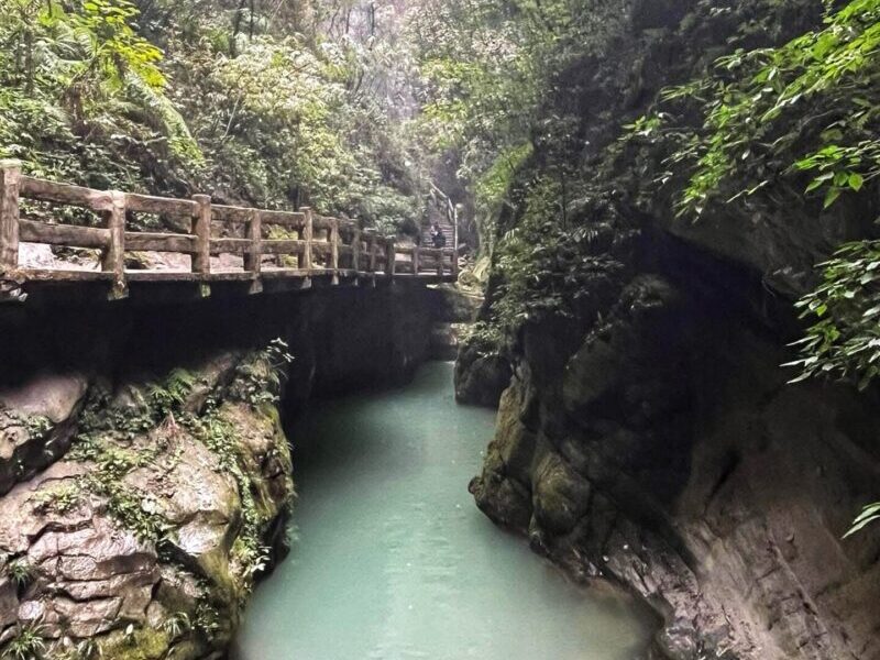 Wooden Plank Road at Longshuixia Fissure Gorge